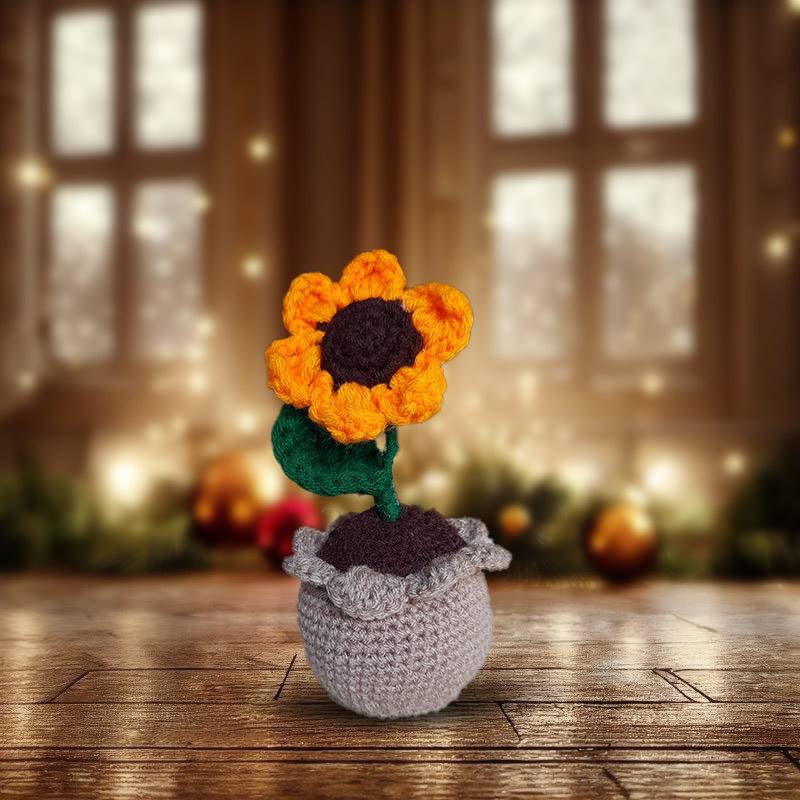 Crochet Potted Sunflower