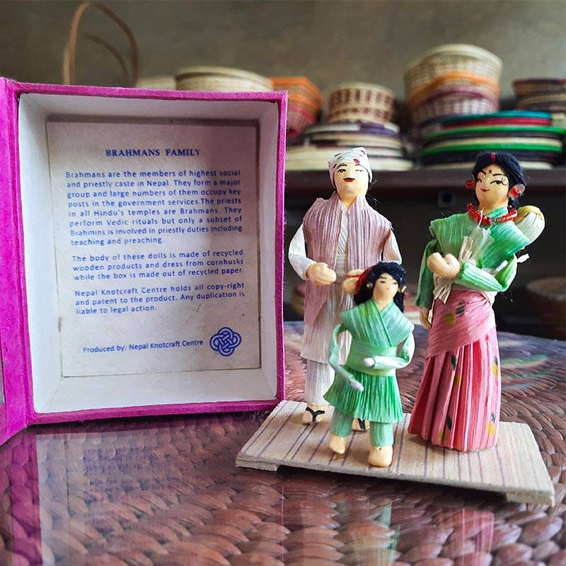 Brahmin Family Corn Husk Dolls