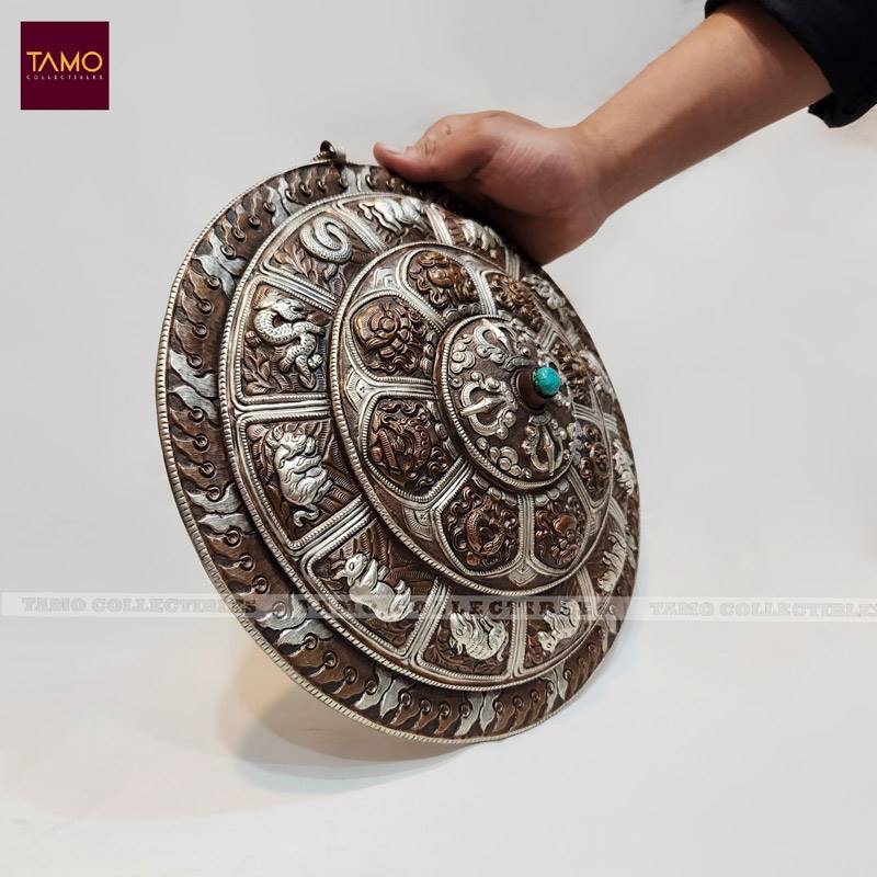 Bajra Mandala Fine Chocosilver 12″