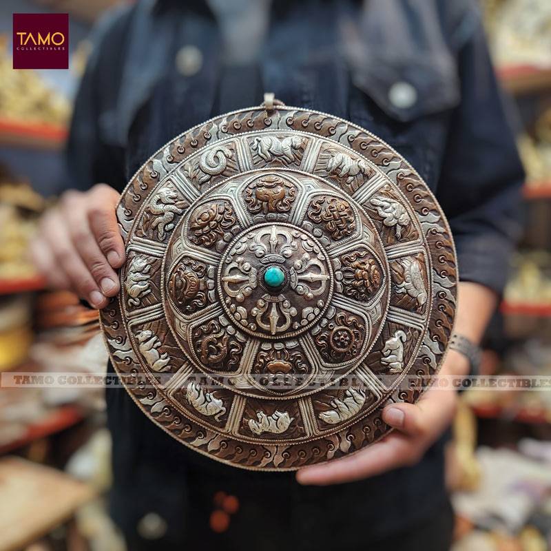 Bajra Mandala Fine Chocosilver 12″