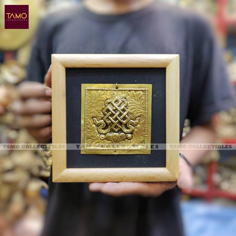 Brass Astamangal frame 7″