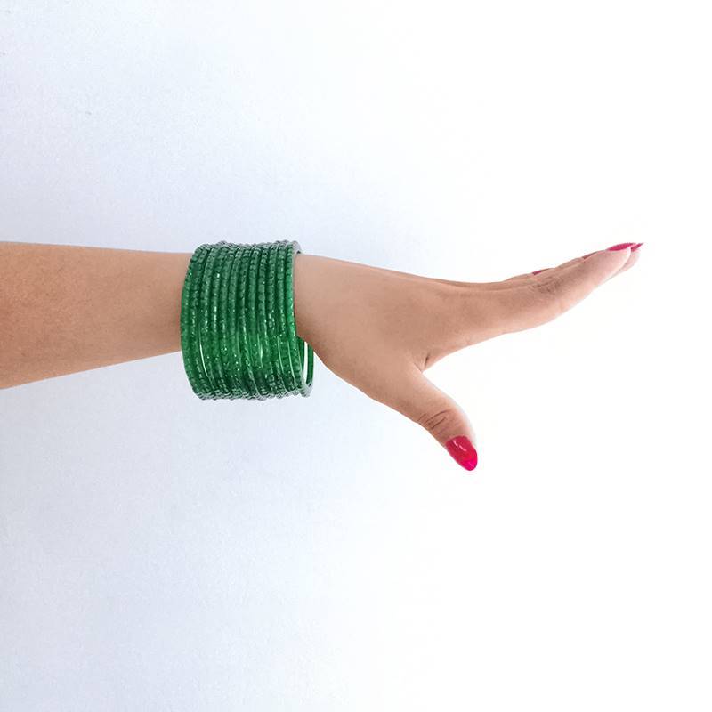 Dark Green Bangles (Set of 12)