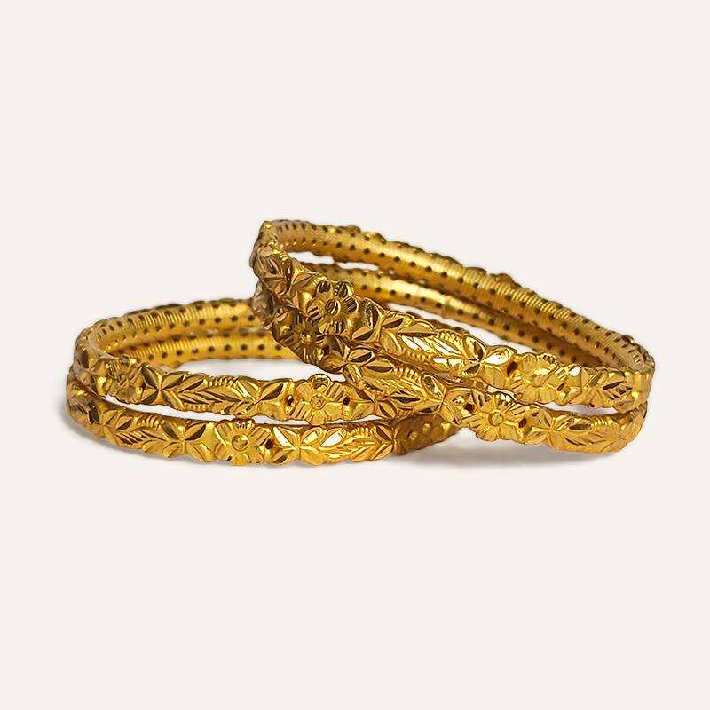 Gold-plated Bangles A (Set of 4)