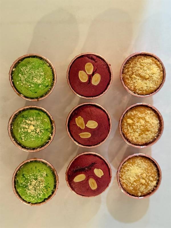 Sweet Sprinkles Flavor Fusion Muffin Box-Red Velvet, Matcha & Vanilla
