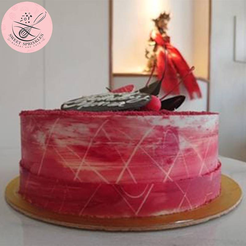 Red Velvet Cake with Cream Cheese & White Chocolate Frosting (1 lb) by Sweet Sprinkles