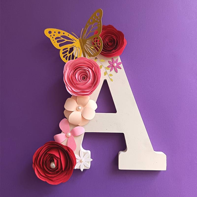 Letter A Floral Decor