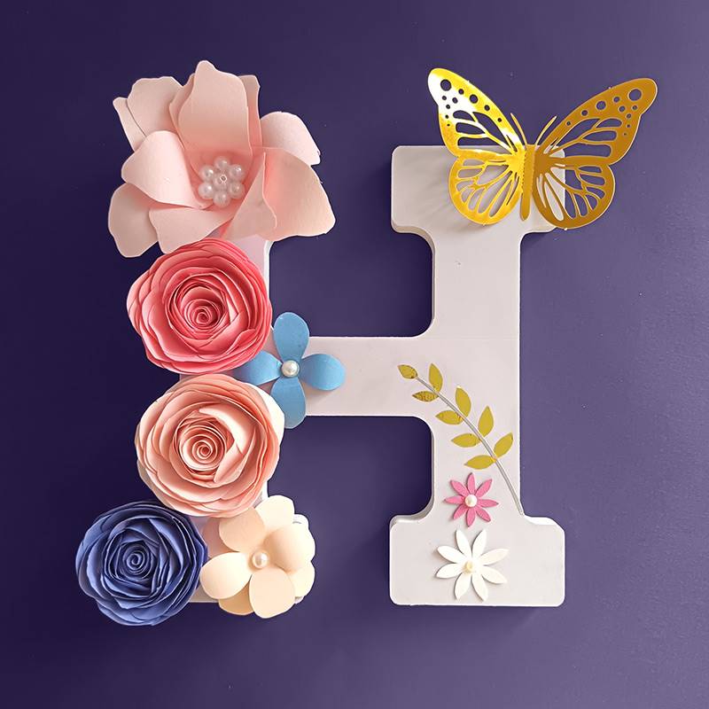 Letter H Floral Decor