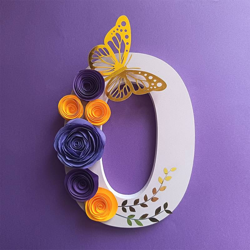Letter O Floral Decor