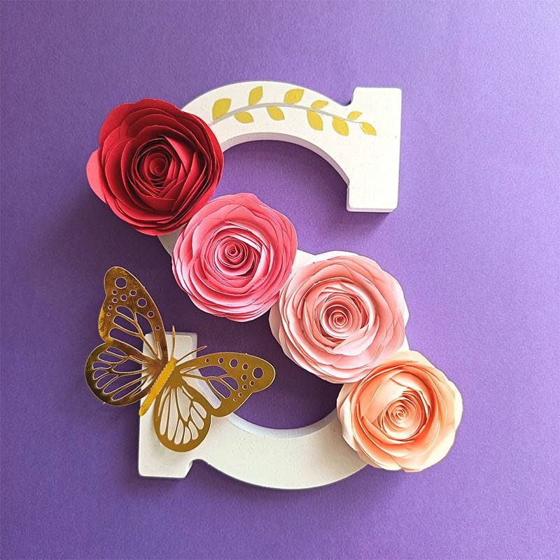 Letter S Floral Decor