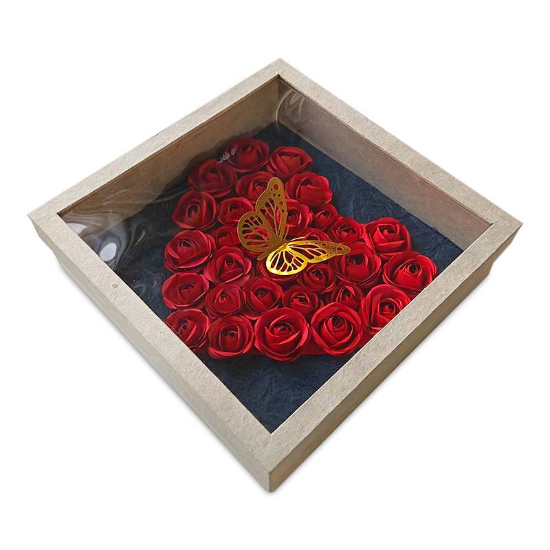 Heart-Shaped Red Rose Papercraft Flower Box (Valentine’s Special)