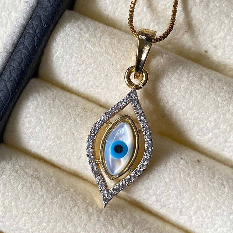 Evil Eye Necklace (Design 3) by Collection de Euphoria
