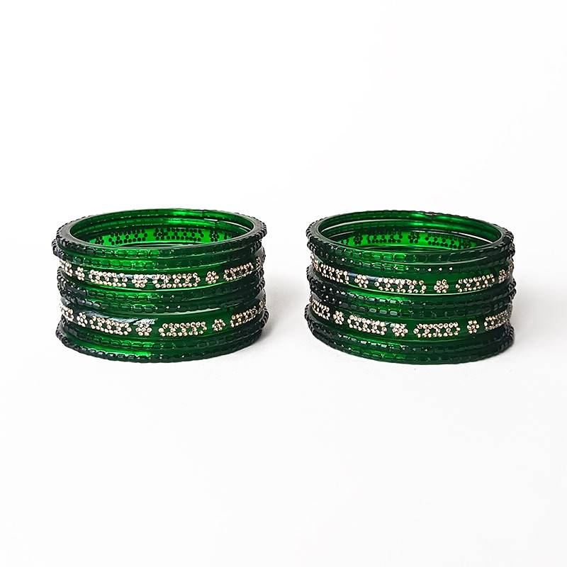 Shrawan Elegance Glass Bangles Set