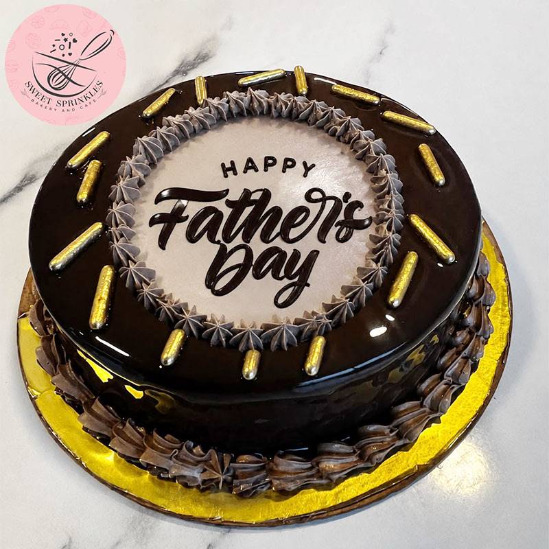 Father's Day Belgian Dark Chocolate Cake (1 lb) from Sweet Sprinkles
