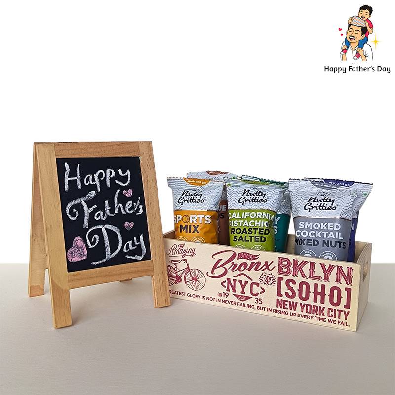 Nutty Gritties (6 flavors) in Wooden Crate (7.5 in to 8.5 in)