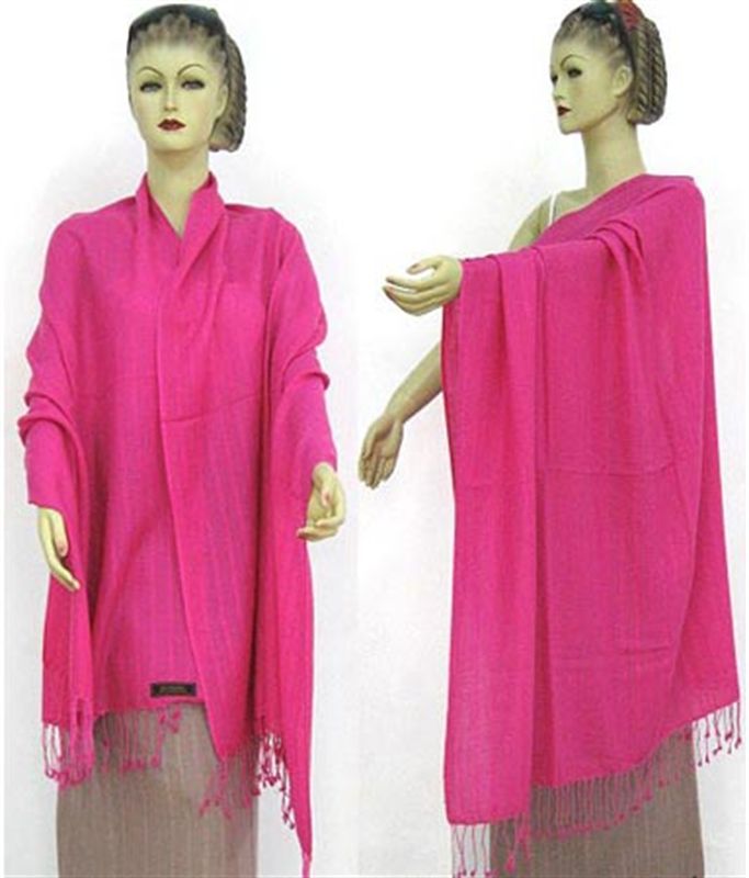 90% Pashmina, 10% Silk Pink Shawl Grade A+