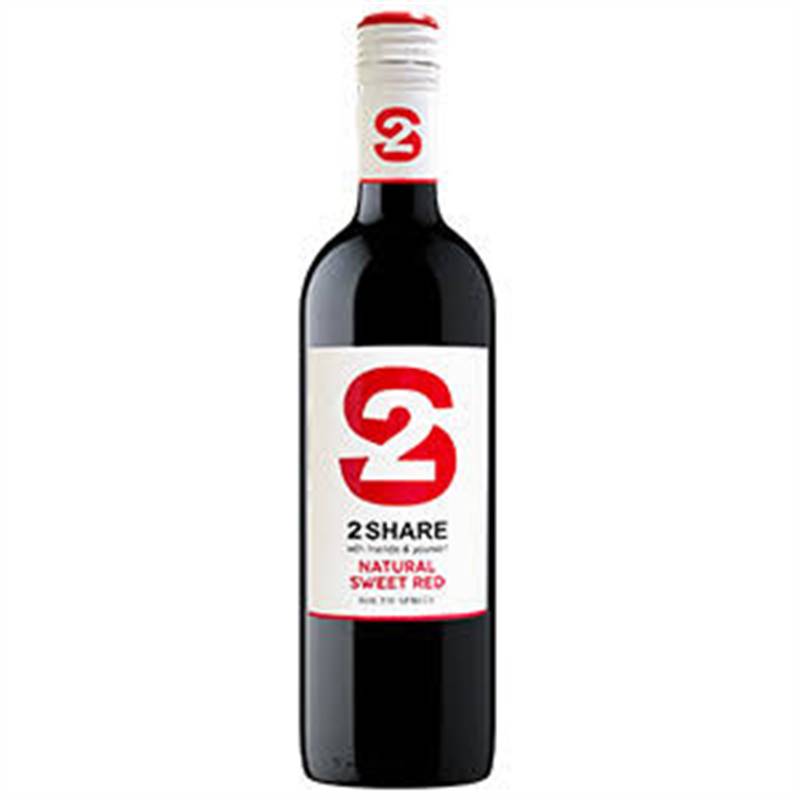 2 Share Natural Sweet Red Wine (750 ml)