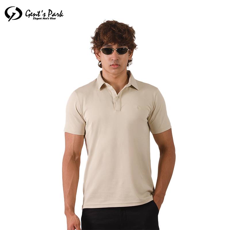 Gent's Park T-shirt with Button Collar 003