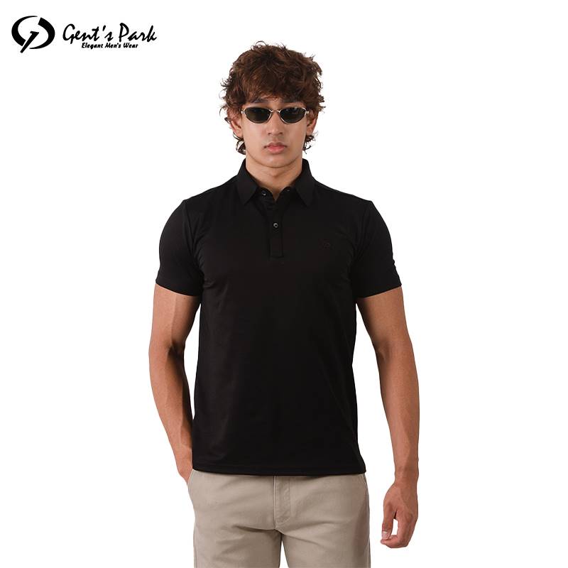 Gent's Park T-shirt with Button Collar 004