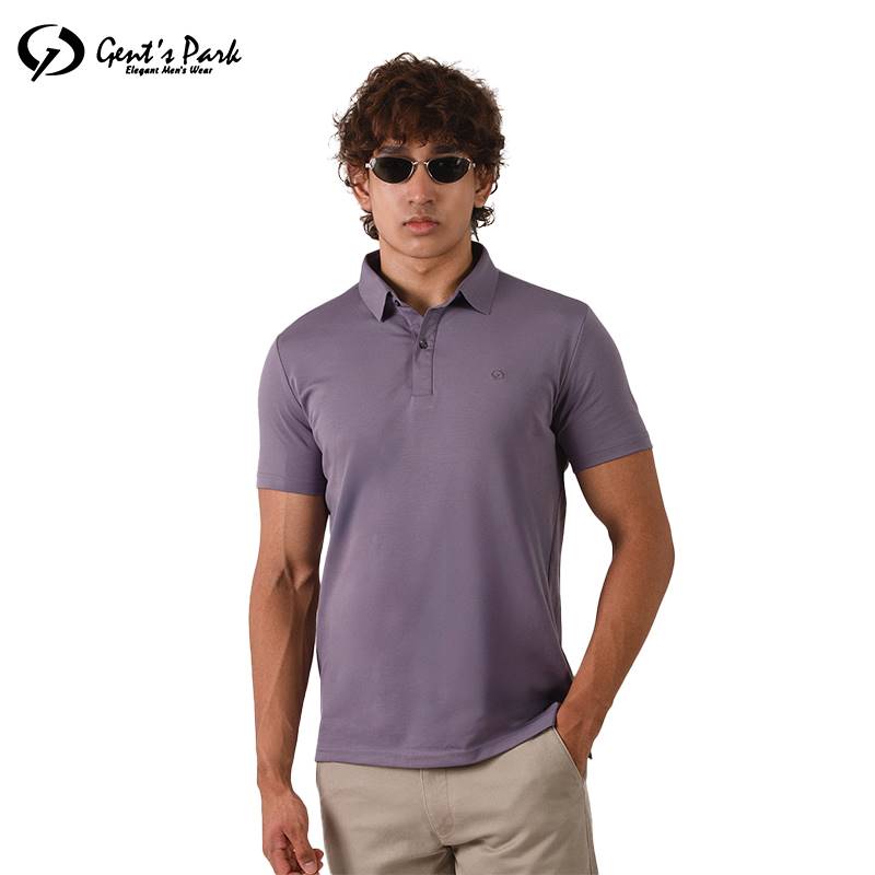 Gent's Park T-shirt with Button Collar 005