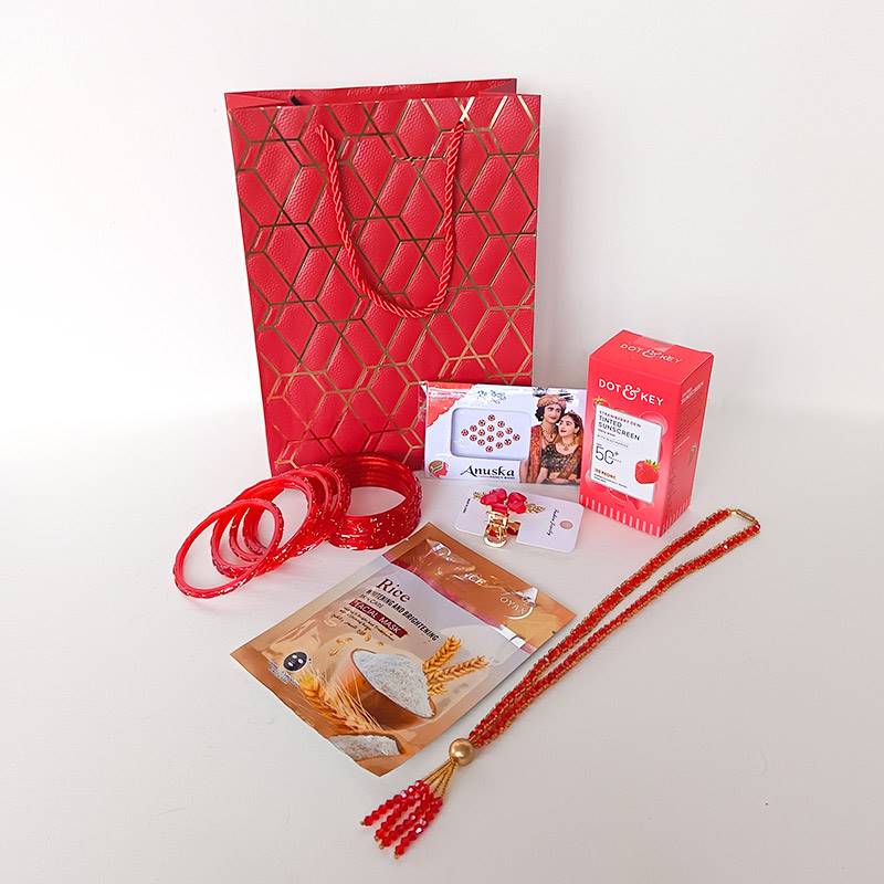 Beauty, Blush & Gold Box Teej Hamper