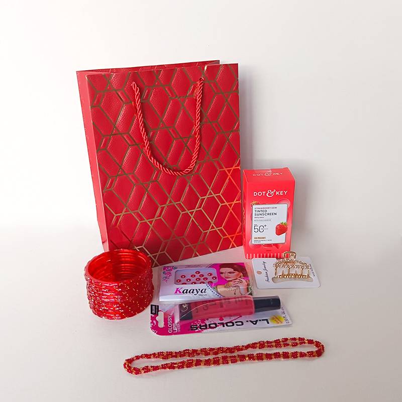 Beauty with a Little Blush Box Teej Hamper