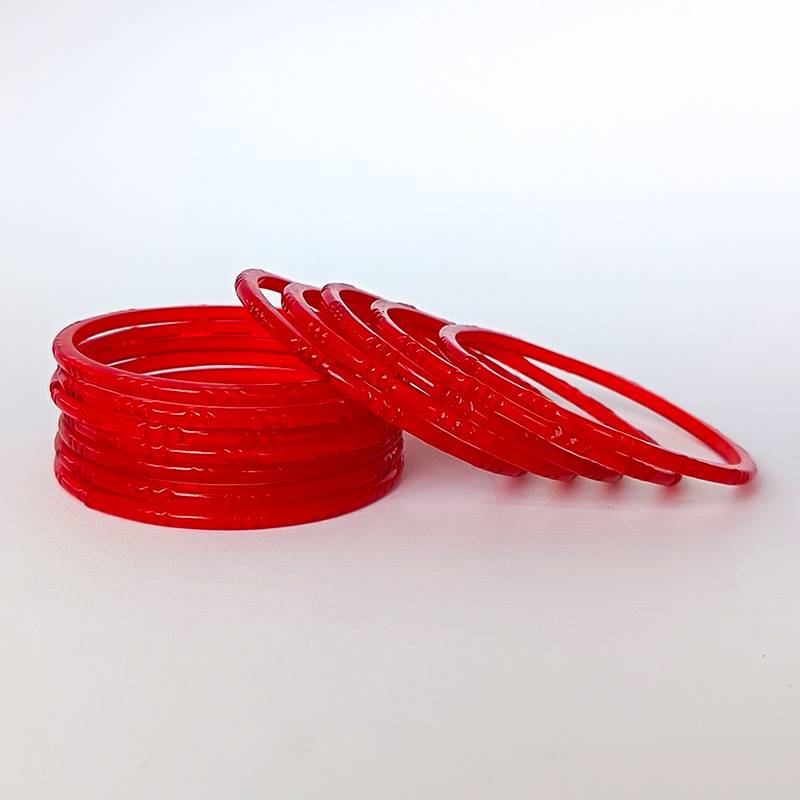 Plain Red Chura (12 Pcs)