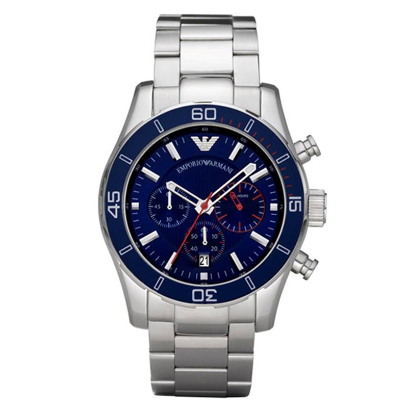 Emporio Armani AR5933 - Mens Chronograph Blue Dial Watch