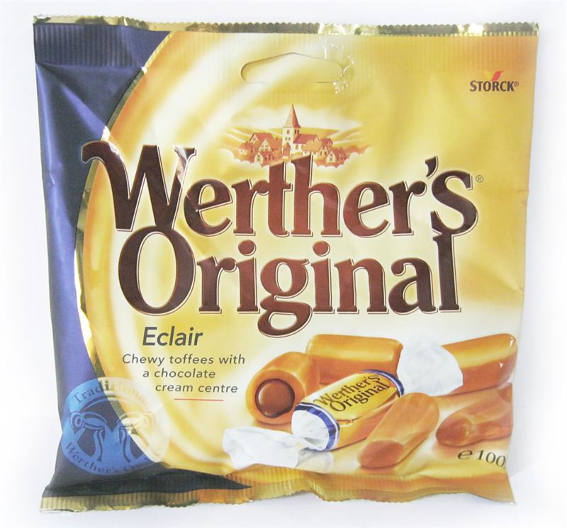 Storck Werther's Original &Eacute;clair Chewy Toffees with a Chocolate Cream Centre (100g)
