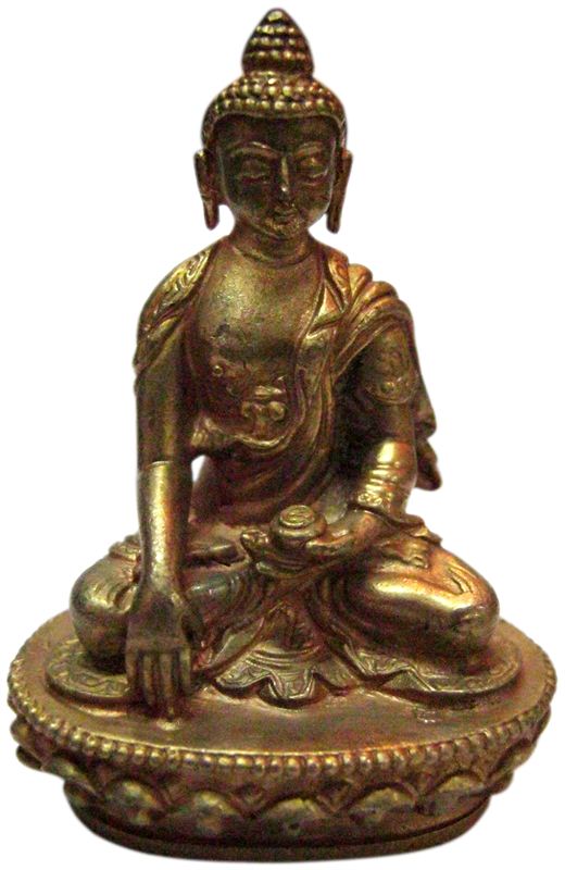 Golden Color Buddha Statue (6cm x 4.5cm)