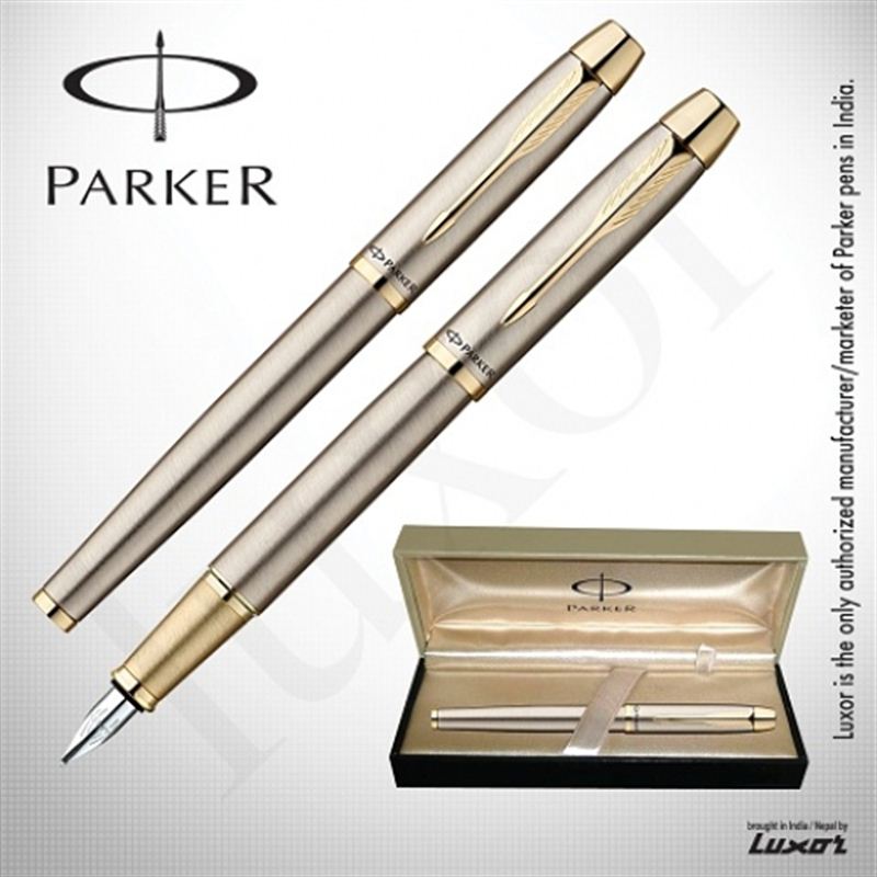 Parker Im Metal Brushed Metal Gt Fountain Pen