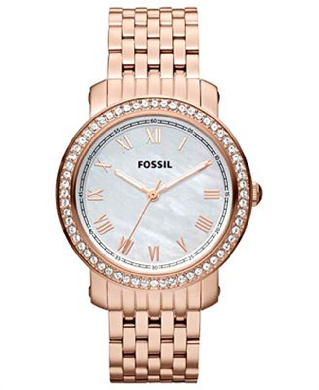 Fossil Watch, Women's Emma Rose Gold Tone Stainless Steel Bracelet 38mm ES3186