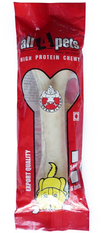 All 4 Pets Raw Hide Bones (6inch)
