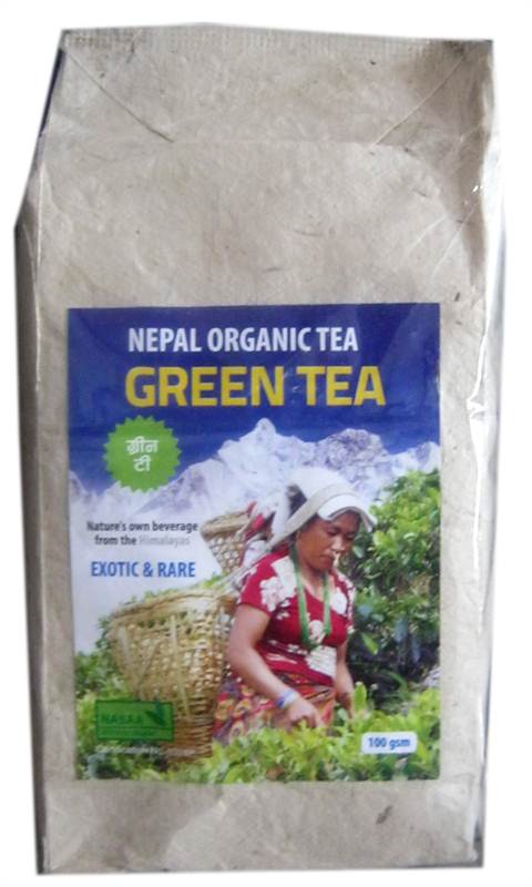 Nepal Organic Green Tea  Nepali Paper Bags  Box Pack (100gms)