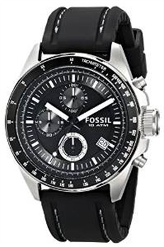 Fossil Men's CH2573 Decker Chronograph Silicone Watch - Black