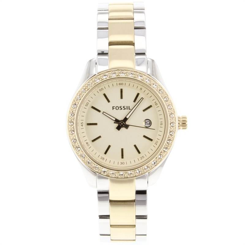 Fossil Women's ES3106 Stainless Steel Analog Gold Dial Watch