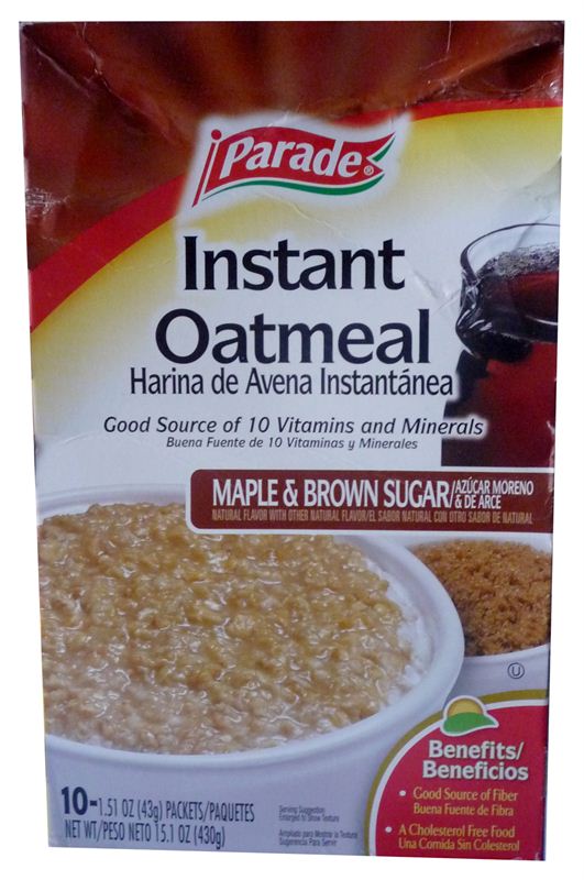 Parade  Instant Oatmeal  Maple & Brown Sugar (430g)