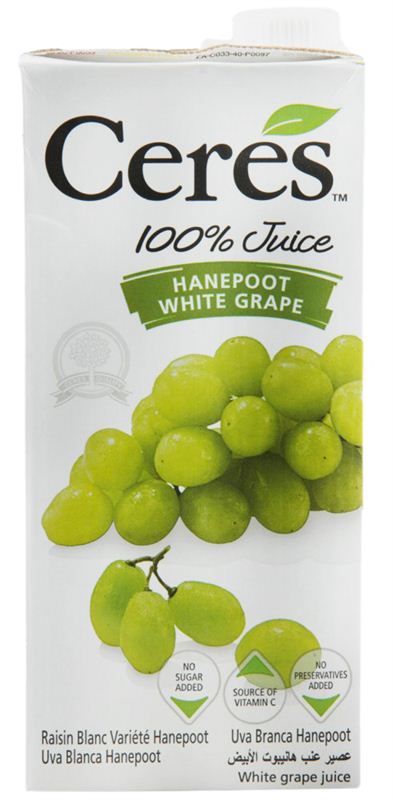 Ceres Hanepoot White Grape Juice (1 Ltr)