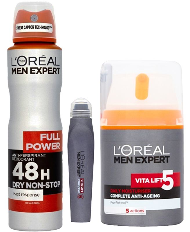 Loreal Men Expert Vitalift 5 KIT  (Vitalift 5 Face cream 50ml + Vitalift 5 Eye roll on 10ml + FREE Deo High power 50ml) (208961)
