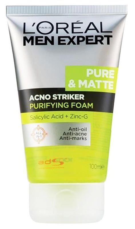 Loreal Men Expert Pure  & Matte Acno Striker Purifying Foam (Tube 100ml) (0.018749)