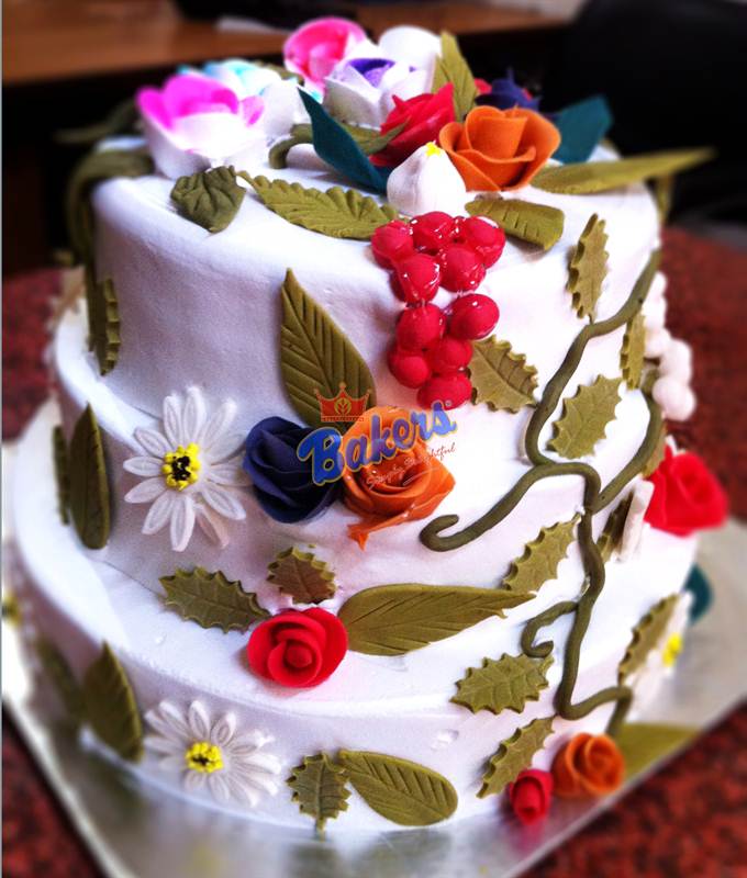 3 Layer Marzipan Cake (5 Pounds) From The Bakers
