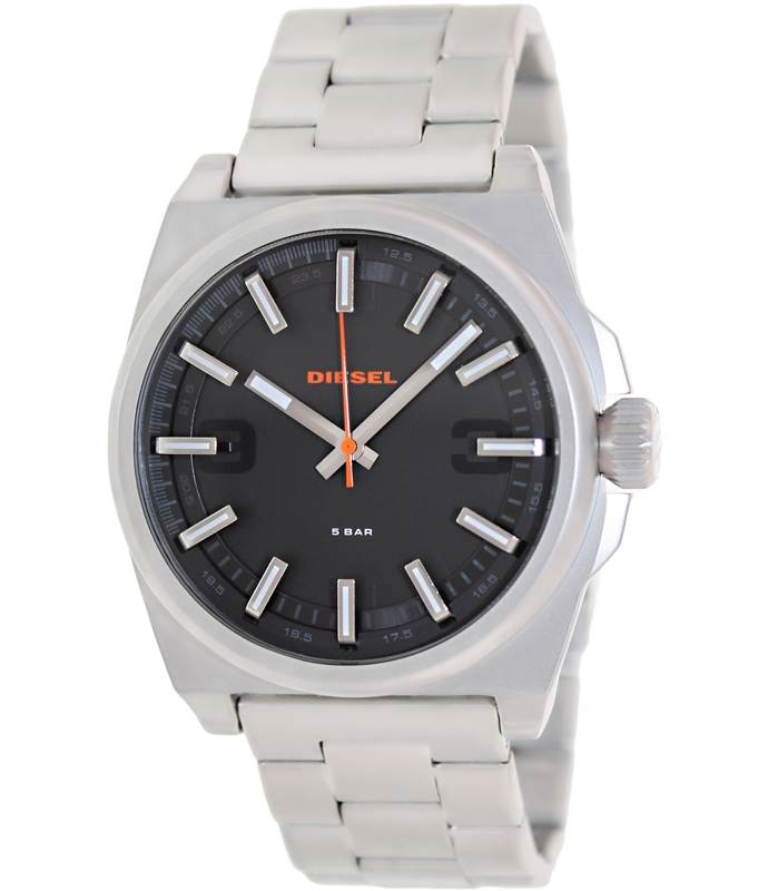 Diesel Men's Sc2 DZ1614 Silver Stainless-Steel Quartz Watch with Grey Dial