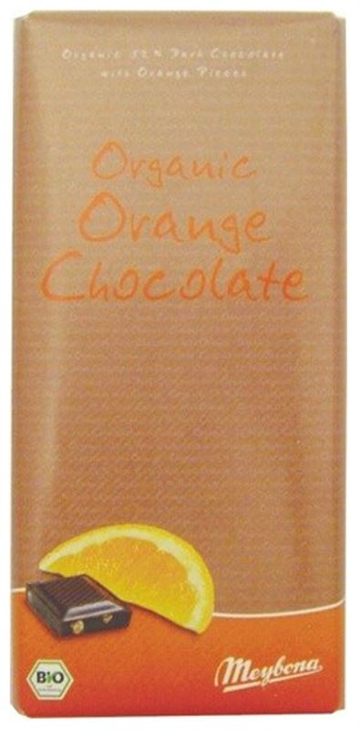 Meybona Large Organic Dark Chocolate Bar with Orange (100)