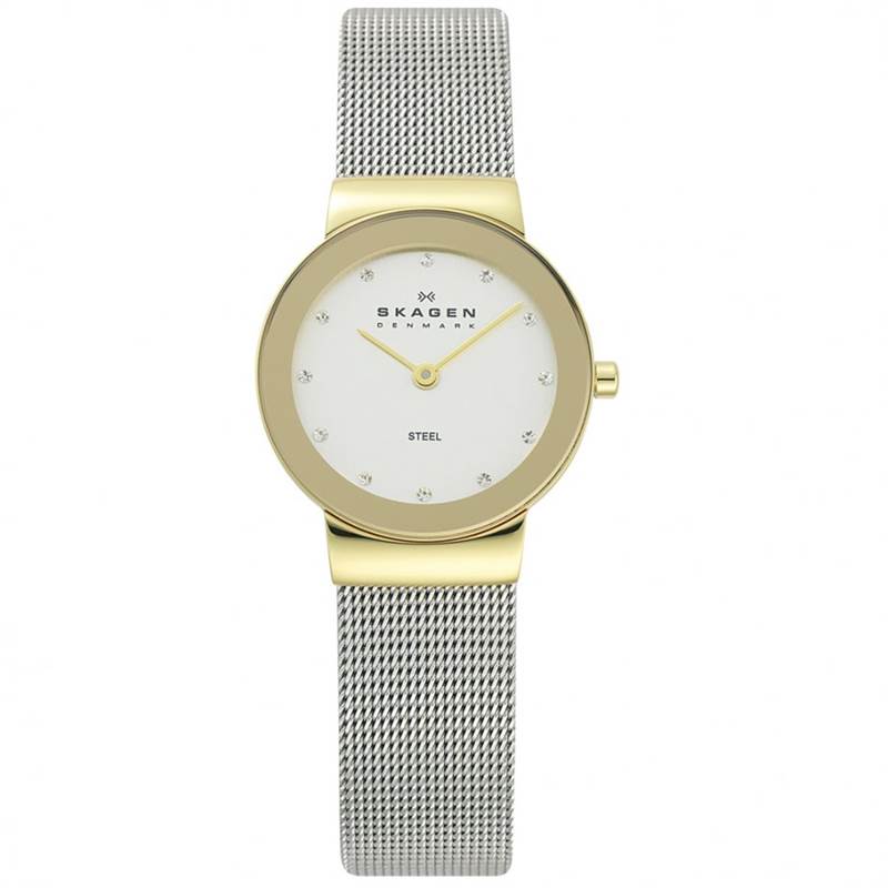 Skagen Women's 358SGSCD White Label Analog Display Analog Quartz Silver Watch