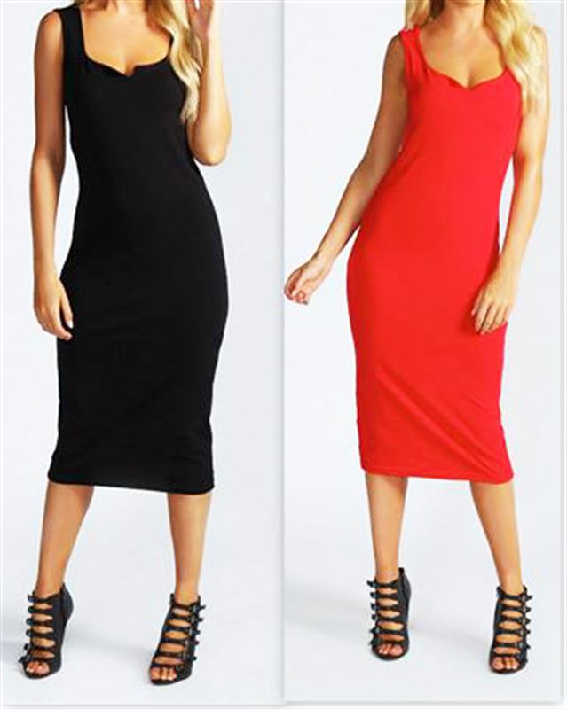 Front Bodycon Midi Dress (M65)