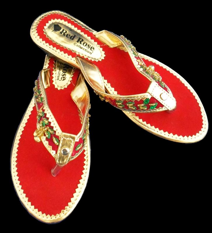 Makhmali Slipper with Low Heel (MESOE006)