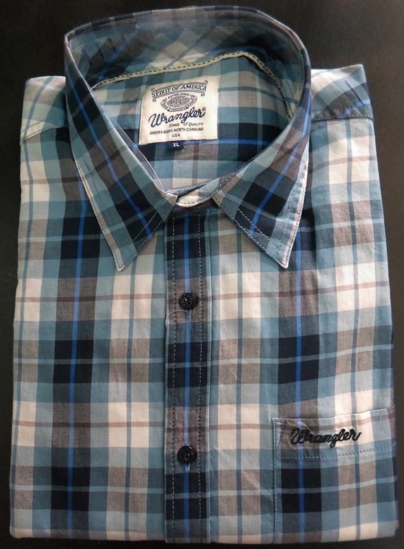 Wrangler Men's Blue Check Shirt (WRSH4298)
