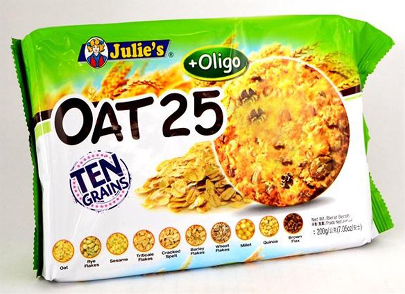 Julies Oat 25 Biskut Ten Grains (200g)
