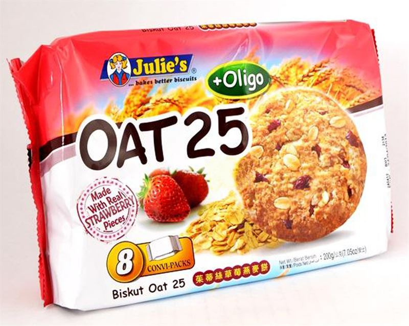 Julies Oat 25 Biskut Real Strawberry (200g)