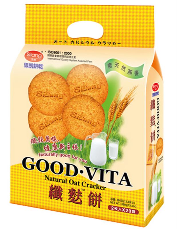 Silang Good Vita Natural Oat Cracker High In Fiber (380g)