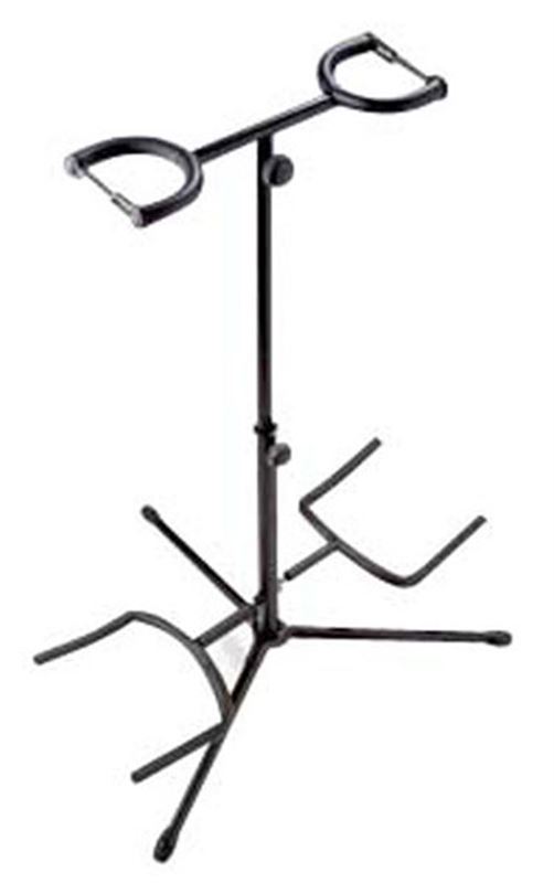 Stagg Model SG-A200 H BK Black 2-Guitar Double Guitar Stand
